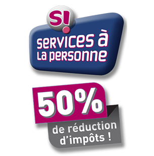 logo des entreprises agrées services à la personne permettant une déduction fiscale de 50% des sommes versées